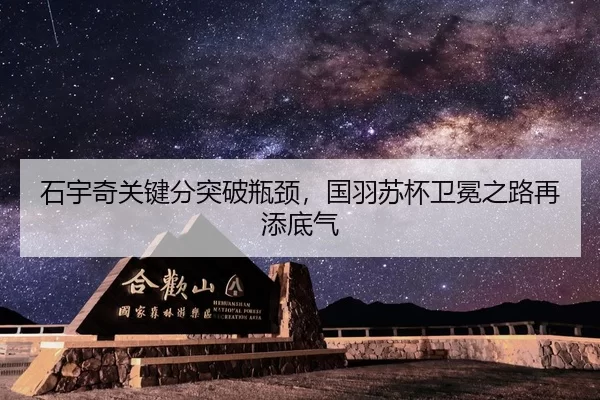 石宇奇关键分突破瓶颈，国羽苏杯卫冕之路再添底气